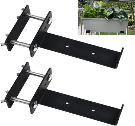 flower box for metal railing|railing planter brackets home depot.